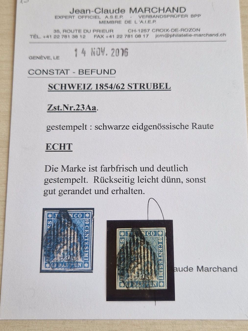 Tutti i francobolli: Strubel 23Aa, Befund, gutes Stück, ab 1.- – Usato da Burgdorf venduto da Glossy01