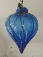 Murano mundgeblasen Käfiglaterne kobaltblau Seguso Lampe