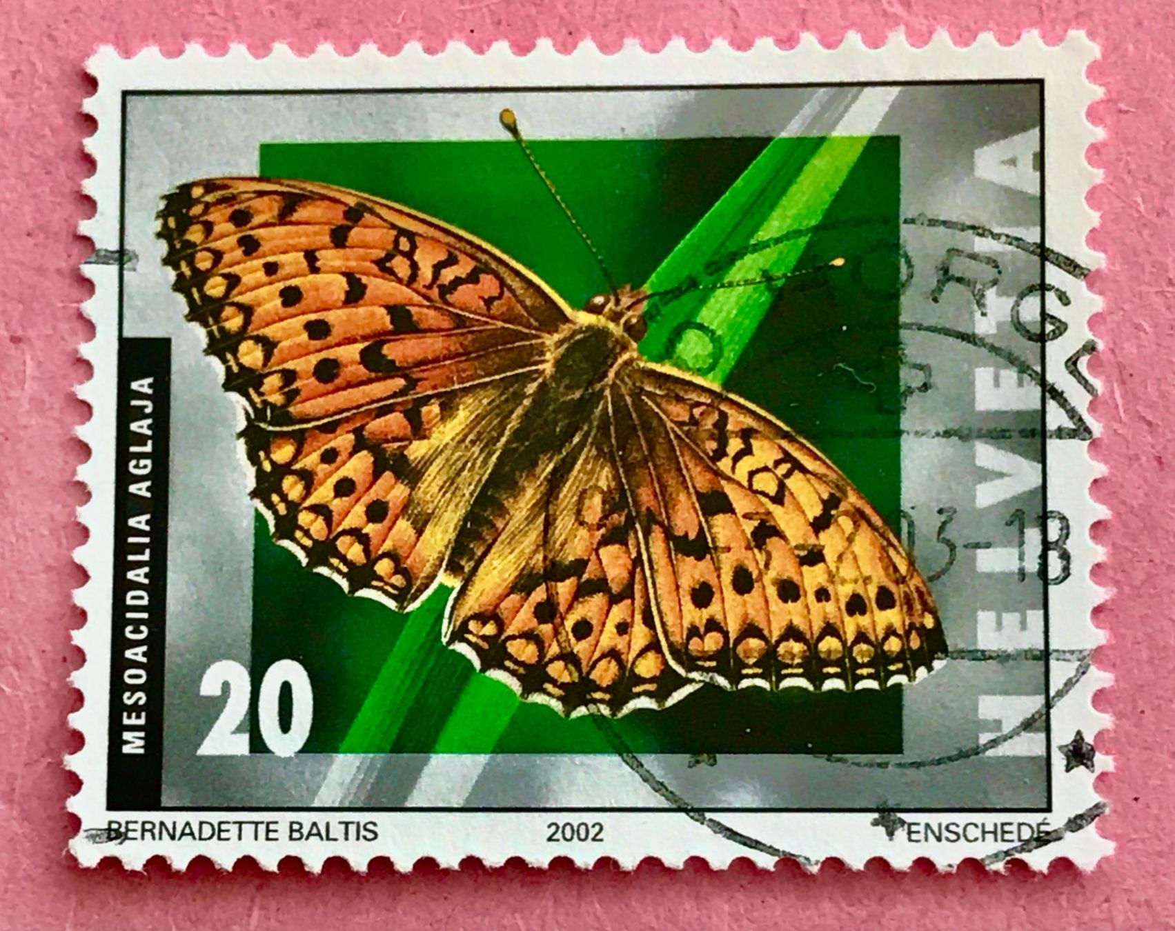 Alle Briefmarken: Nr.1062 Grosser Permutterfalter Schmetterlinge GESTEMPELT  – Gebraucht aus Aarau von Billa007
