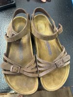 Sandaletten Birkenstock Leder braun Grösse 37 getragen