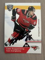 Sven Andrighetto ZSC KHL NHL Hockey Card signiert 