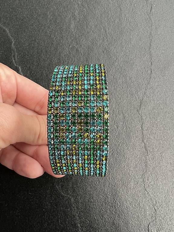 Bracciali & Braccialetti: Grün blaues Strasssteine Armband – Usato da Sevelen venduto da ale_v29l 1