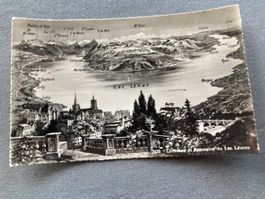 Postkarte Lausanne Panorama Lac Leman Edition Jaeger Genf...