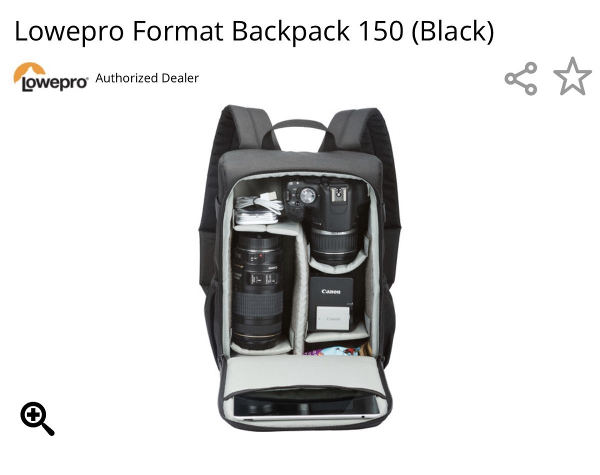Zaini: Lowepro Format Backpack 150 (Black) Foto Rucksack – Usato da Dübendorf venduto da zuercher_nik