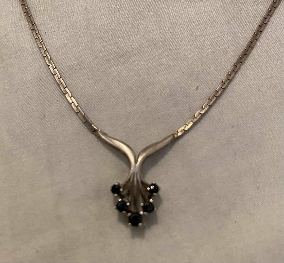 Catenine: Vintage Silber Kette 925 mit echte Steine – Usato da Pfungen venduto da Sheki56 2