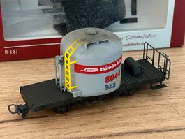 H0m verwittert RhB #8044 Uce Zementwagen Bemo