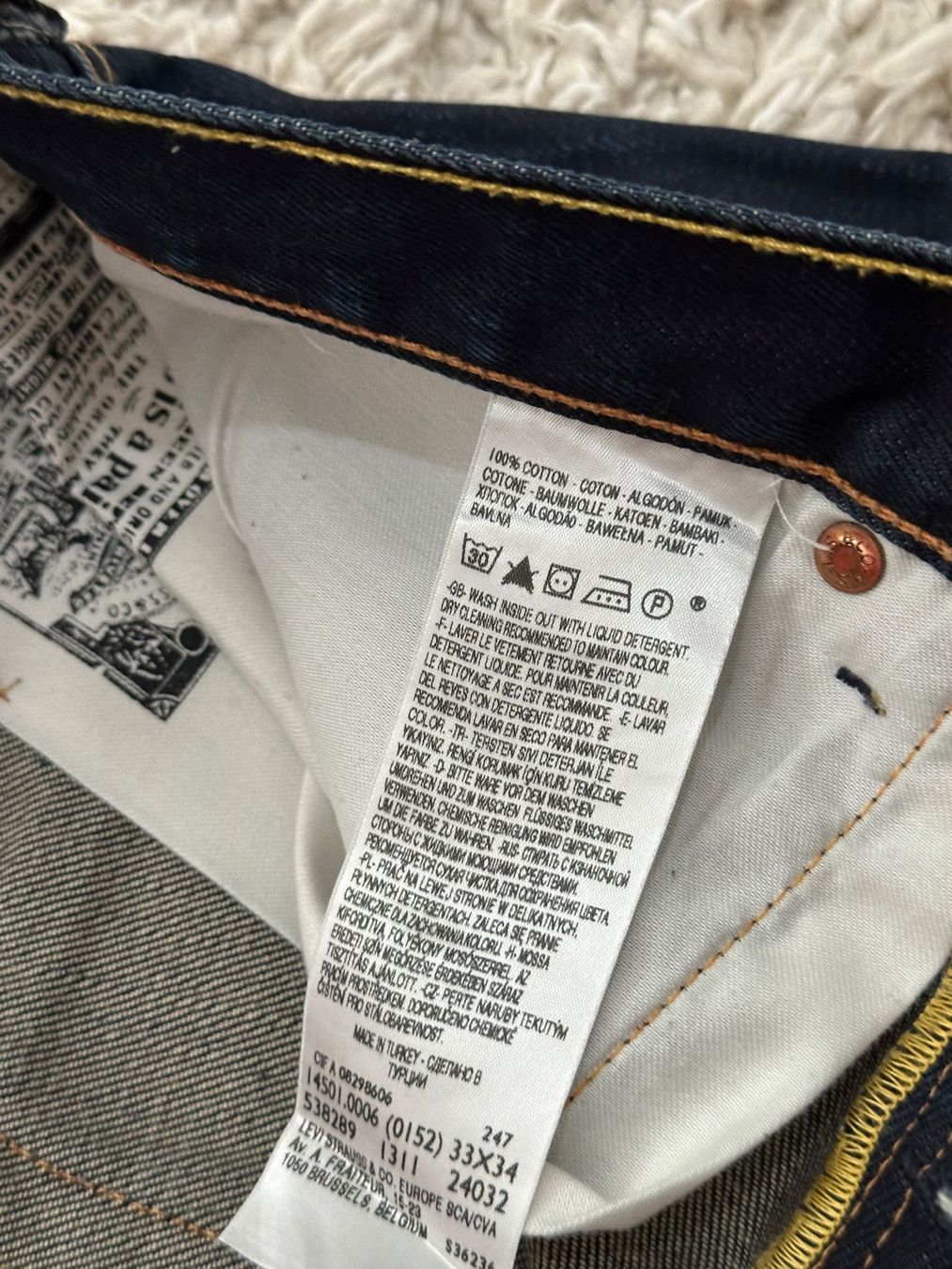 Levi's Jeans: Jeans LEVIS STRAUSS 501 Taille/Grosse W33 L34 – Usato da Bern venduto da BrandVilla 7