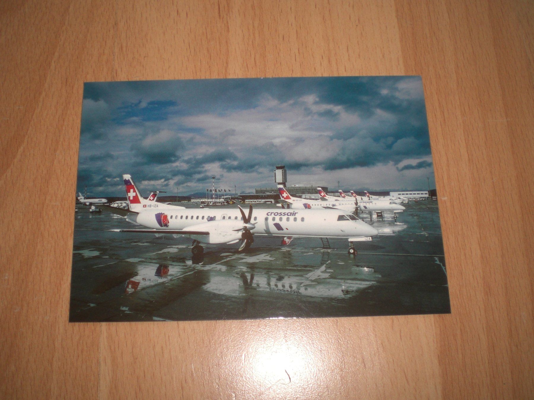 Cartoline postali: Ansichtskarte Saab 2000 HB-IZA – Usato da Grellingen venduto da Neuron67