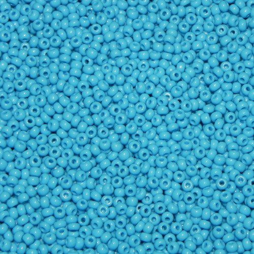 Perlen (unechte): Saatperlen Opaque Pastel Vintage Light Blue 3mm – Neu und originalverpackt aus Klingnau von SilberwindArt