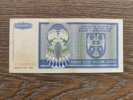 Bosnien 10'000'000 Dinara 1993 !!!!!!!