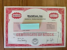 WorldCom Inc 100 Aktien. Von 2003 Selten