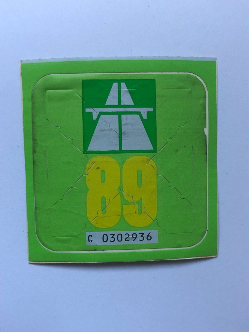 Autobahnvignetten: Autobahnvignette 1989 – Gebraucht aus Ganterschwil von ganterb