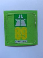 Autobahnvignette 1989