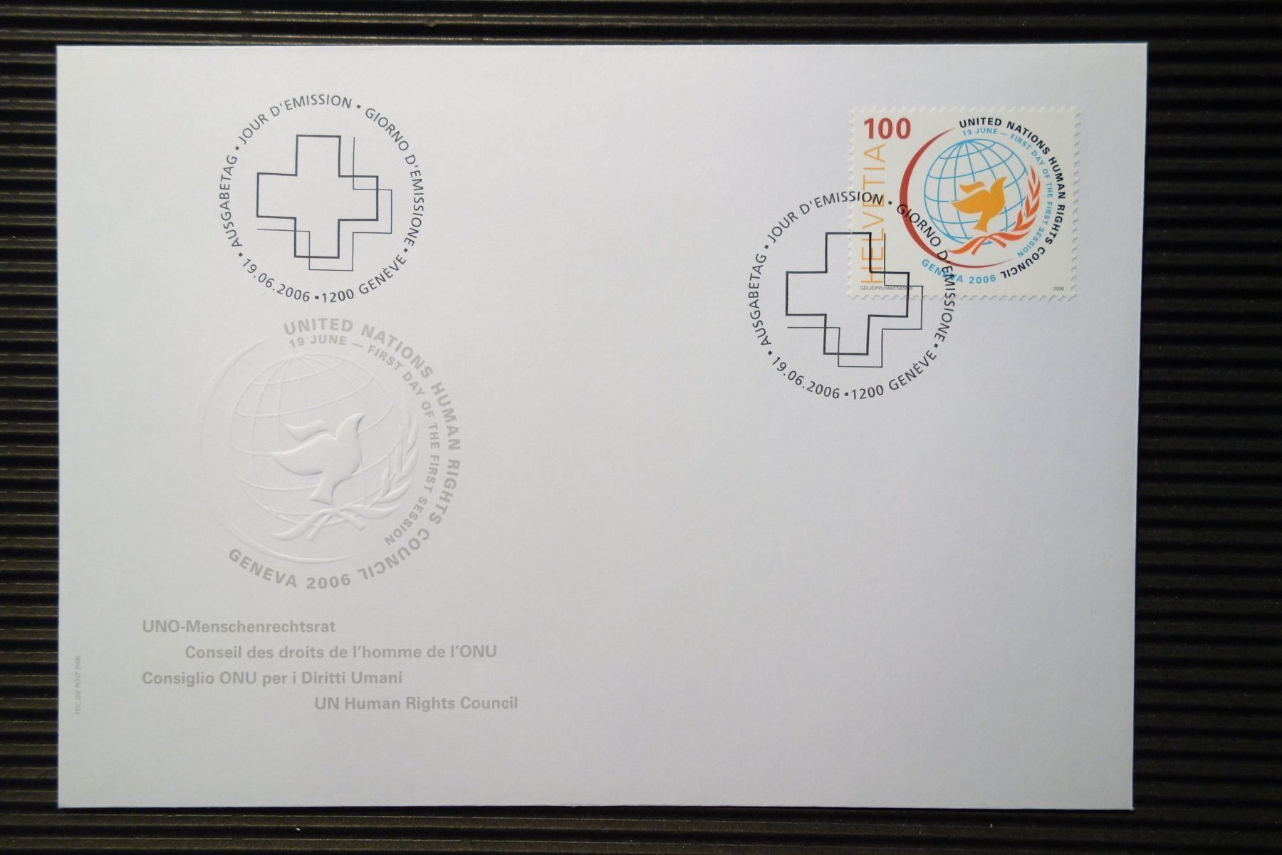 Tutti i francobolli: 2006 - FDC UNO-Menschenrechtsrat – Nuovo (secondo la descrizione) da Mettmenstetten venduto da Sutasso