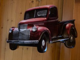 Blechschild USA Pick Up Truck Oldtimer