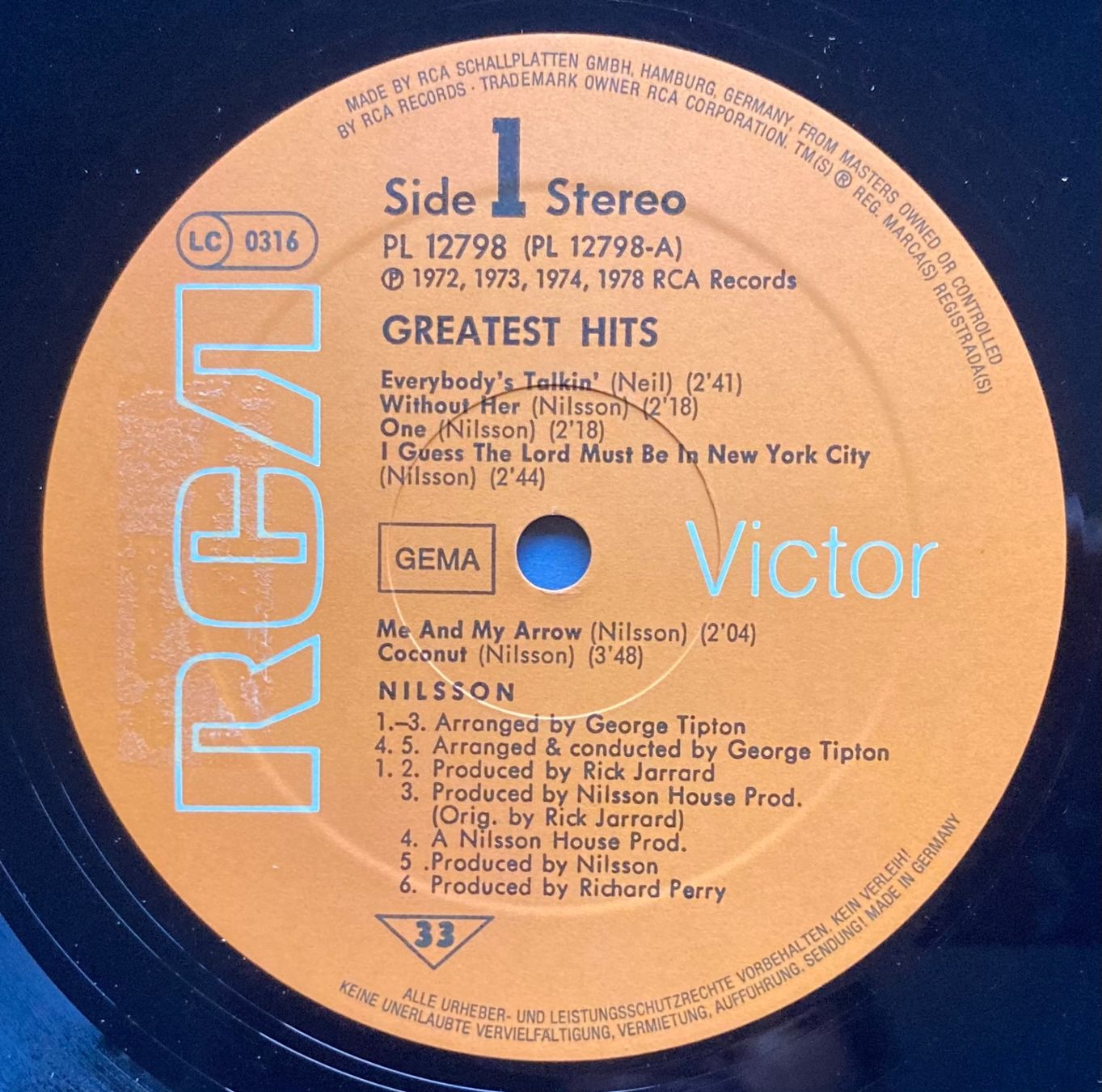 Vinyles: NILSSON - GREATEST HITS – D'occasion à Poliez-Pittet par Newtown-Records 2