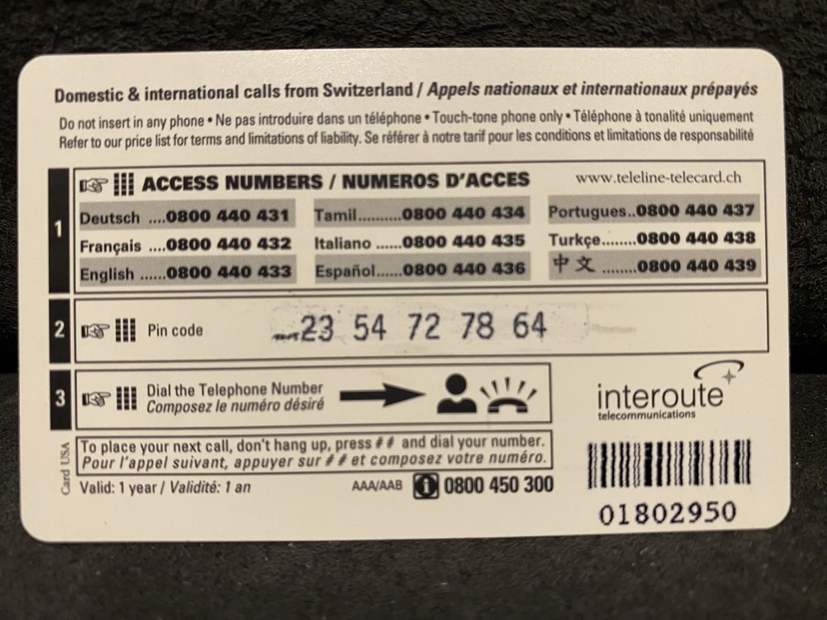 Telefon- & Taxkarten: Teleline  – Gebraucht aus Lausanne von babacard10 1