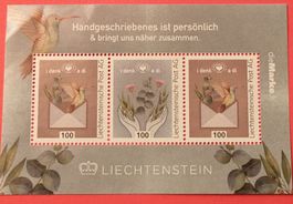 Liechtenstein Briefmarke "Handgeschriebenes ist persönlich"