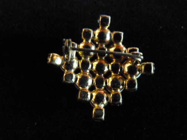 Broches & Aiguilles: Perlen-Strass-Brosche, goldfarben, vintage – D'occasion à Nunningen par Fashion-Ave51 1