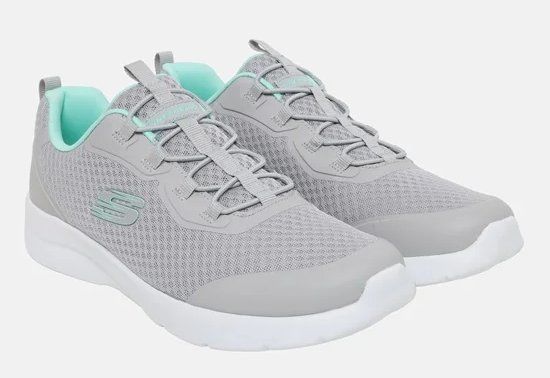 Skechers Damenschuhe: SKECHERS Dynamight 2.0 Social Orbit Sneaker 38.5 Grau Aqua – Neu und originalverpackt aus Suhr von Juvelia 1