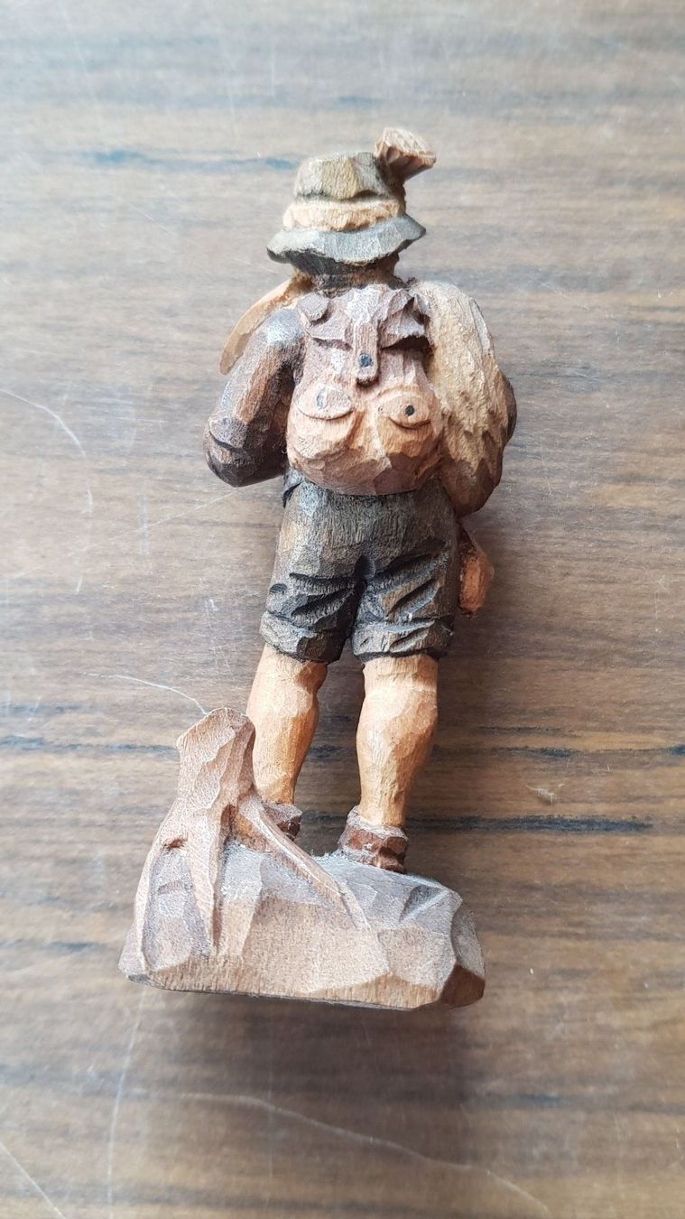 Sculture & Statue: Holzfigur Schnitzerei - Bergsteiger – Usato da Mörschwil venduto da antiksalon 6