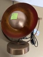Lampe Tischleuchte Metall Kupferfarben mit Schirm verstellba