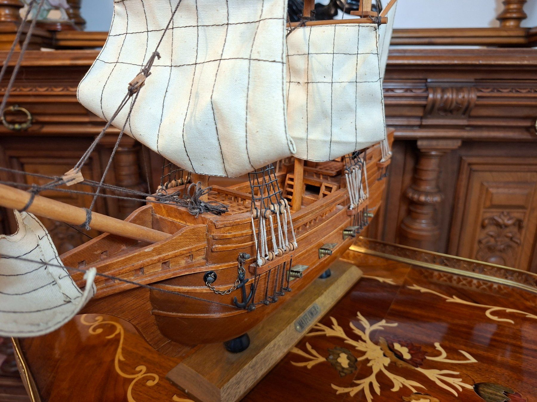 Kit di modellismo & Modellini statici: Holzmodell Segelschiff Mayflower Handarbeit – Usato da Steffisburg venduto da ZeitReise_ 4