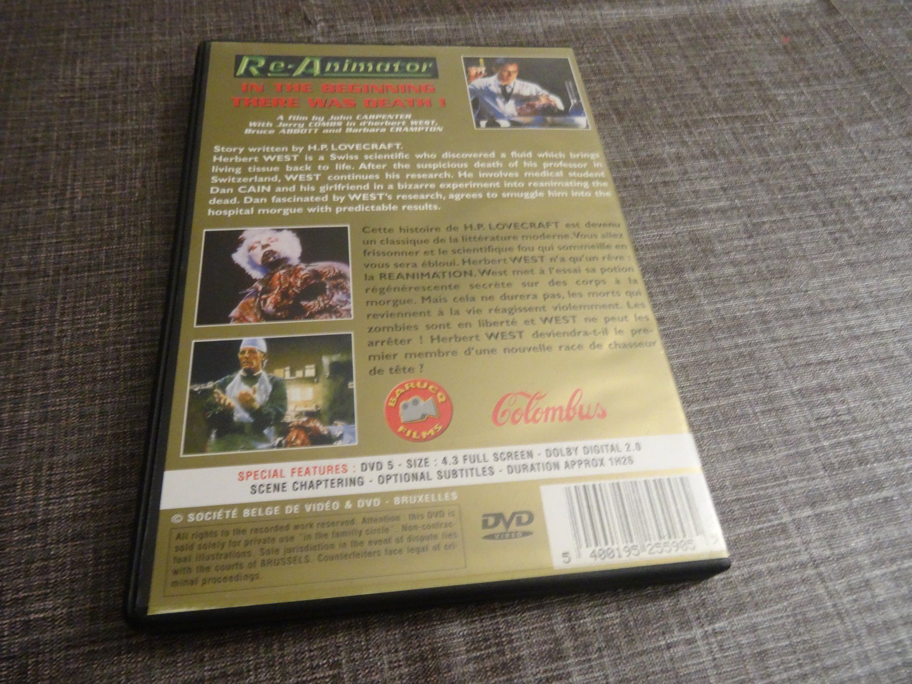 Tutti i DVDs: Re-Animator - In The Beginning There Was Death DVD – Usato da Olten venduto da Disc-Verkauf 2