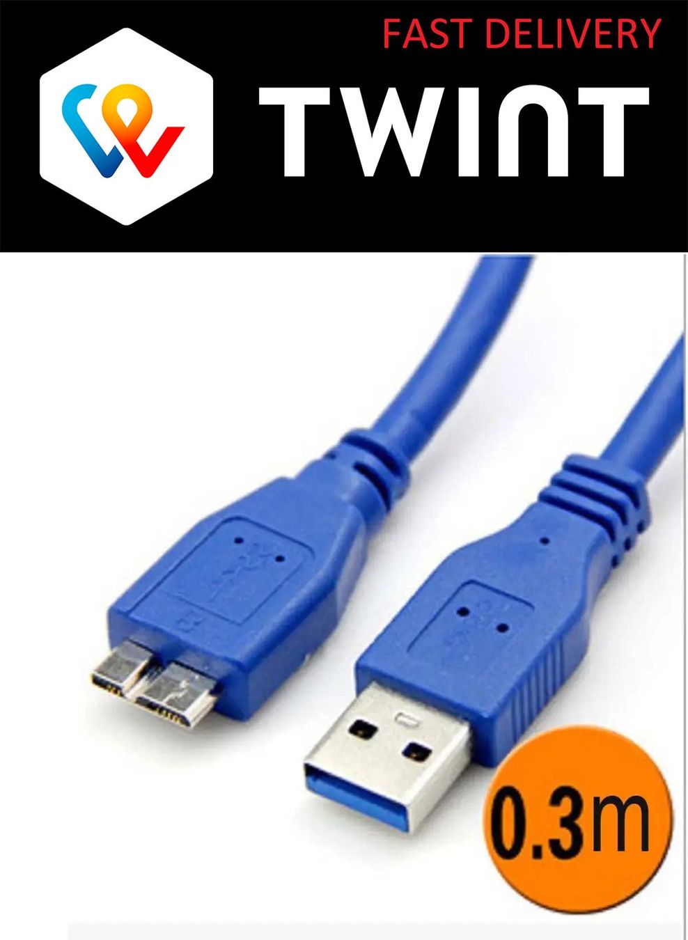 Cavi: usb 3,0 Hochgeschwindigkeits-Datentyp a zu Micro b Kabel – Nuovo e nell'imballaggio originale da Montreux venduto da Exaltor