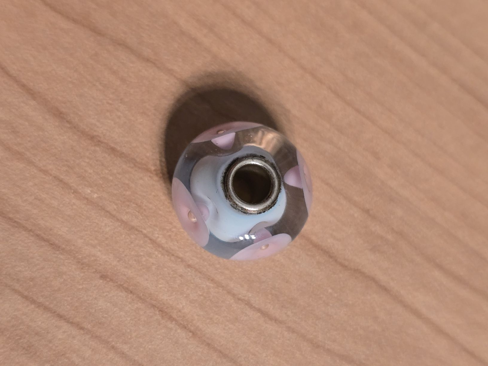 Anhänger: original Glasbead "hellblauer Pastell" von Trollbeads  – Gebraucht aus Flamatt von Tyrael01 1