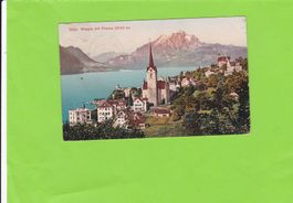 Weggis mit Pilatus--1909 ab Sisikon