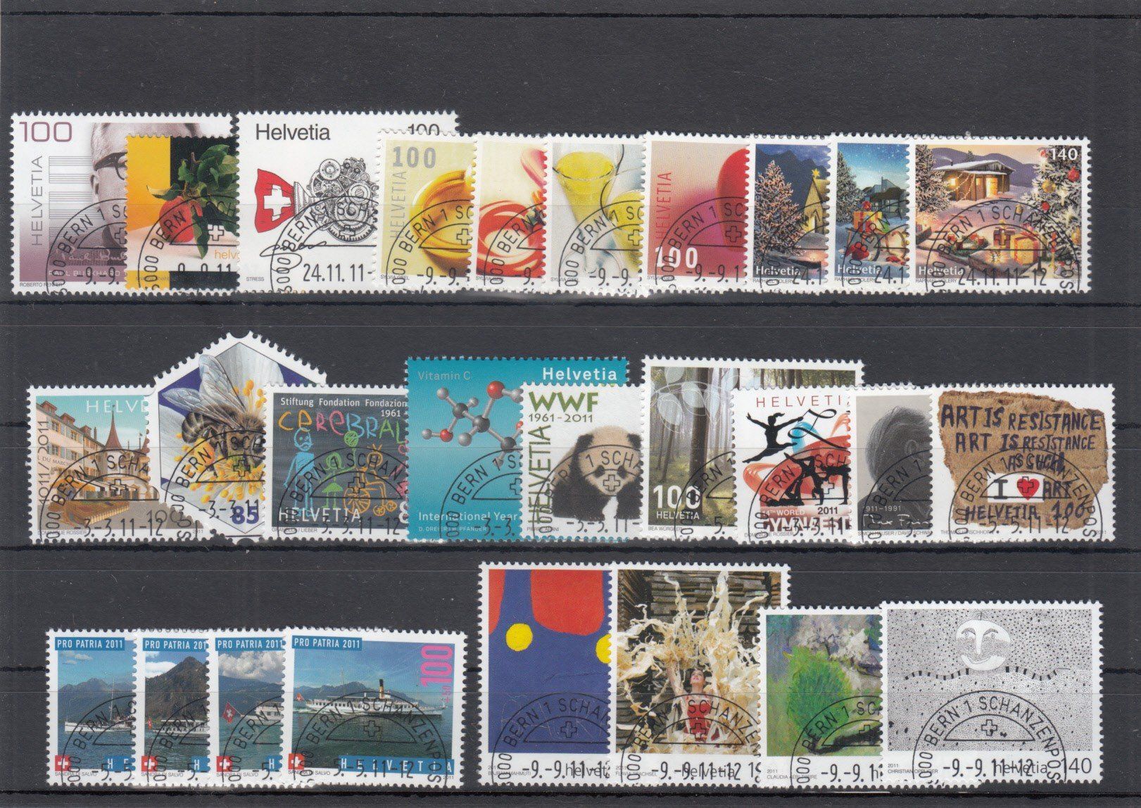 Tutti i francobolli: CH Ausgaben 2011 mit ET – Usato da Bürglen TG venduto da StampGraf 1