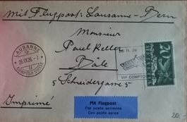 B87) 1926, schöner Flugpostbrief