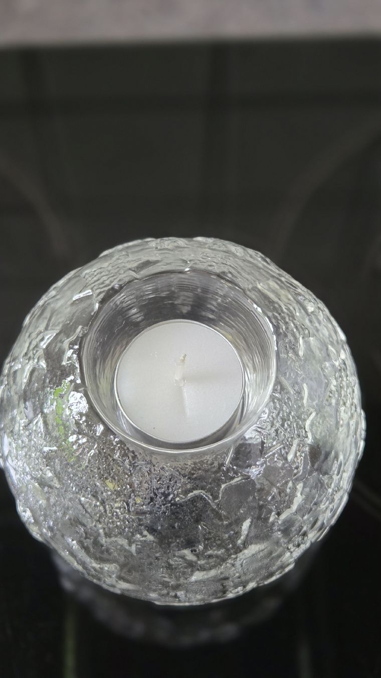 Kerzenständer: Teelichthalter Kugel aus Glas – Gebraucht aus Hallwil von engebuehl 1