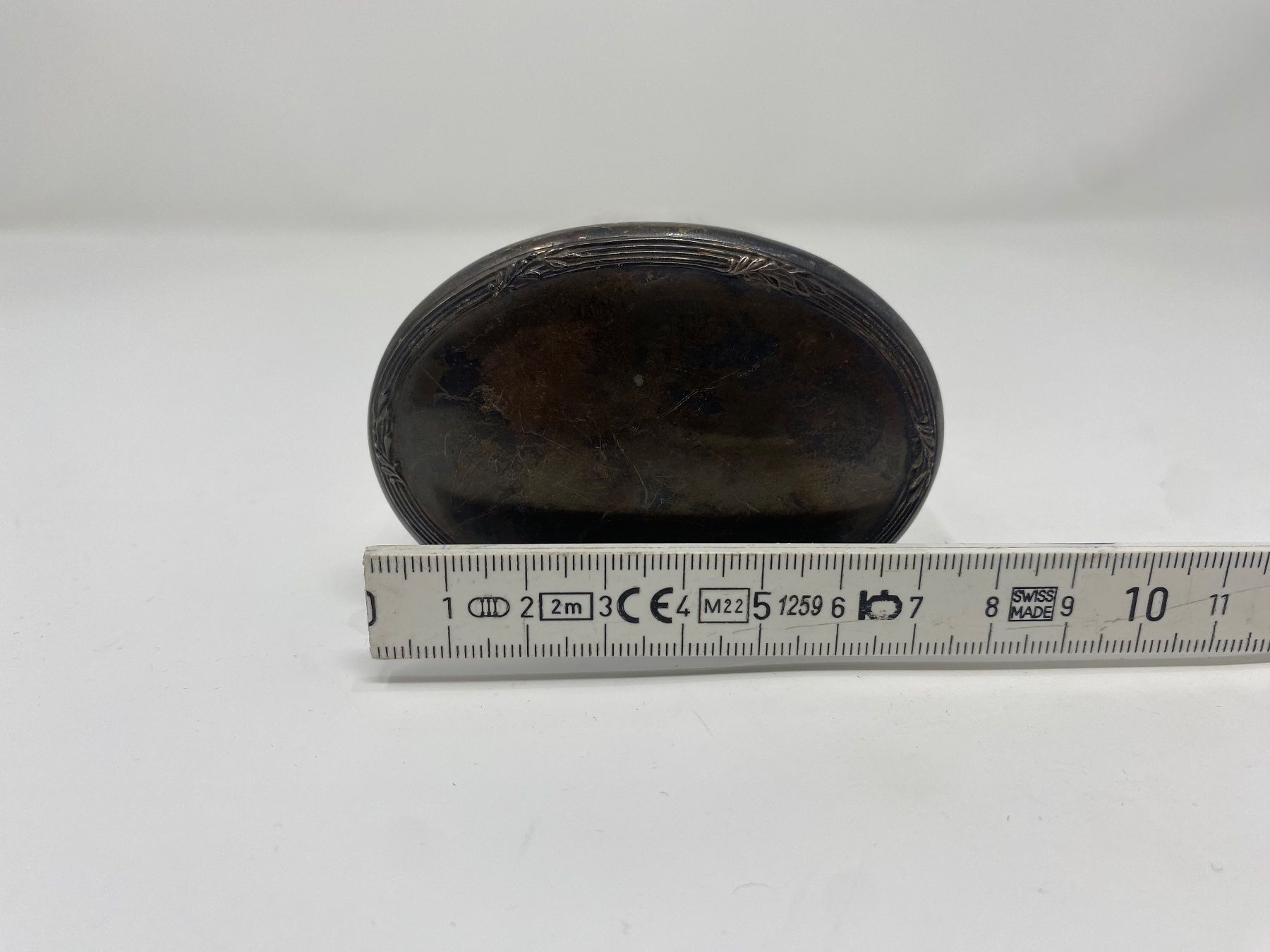 Zuccheriere: Alte ovale Glasdose mit Silberdeckel – Usato da Ballwil venduto da ClassicGallery 8