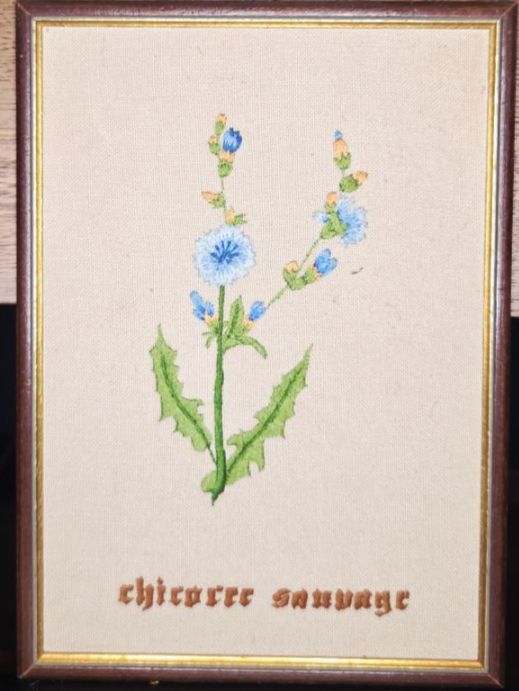 Dipinti: 4 broderies fleures - 31 x 23 cm – Usato da Plan-les-Ouates venduto da NomadeMarchand 2
