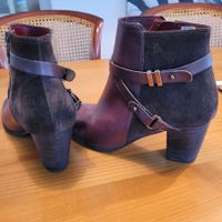 Schicke Leder Stiefeletten  Damen Gr. 38