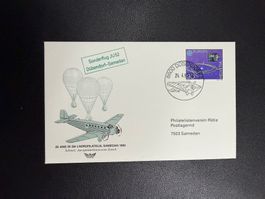 Sonderflugbrief JU52 Dübendorf-Samedan 1992