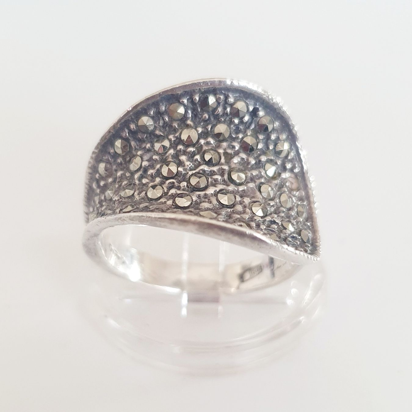 Anelli: Vintage Silber Ring mit Markasiten, Grösse 18.3 mm – Usato da Kreuzlingen venduto da Wunderkiste123 1