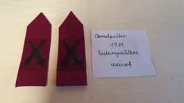 Ärmelpatten 1914 Festungsartillerie weinrot sehr selten