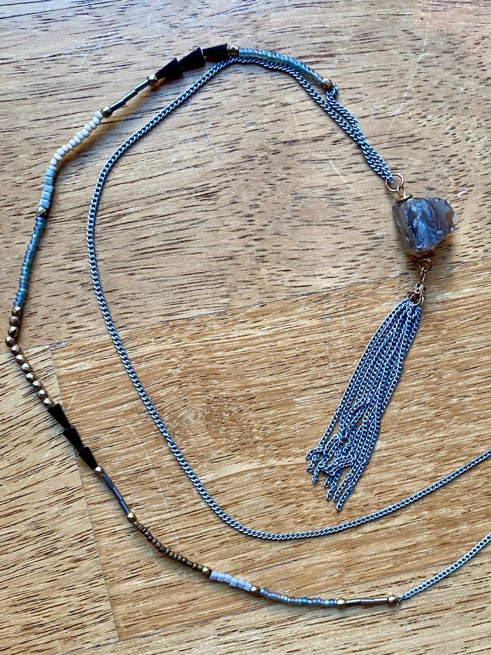 Catenine: Kette mit Quaste, Boho Chic Kette – Usato da Stadel b. Niederglatt venduto da sandart 1