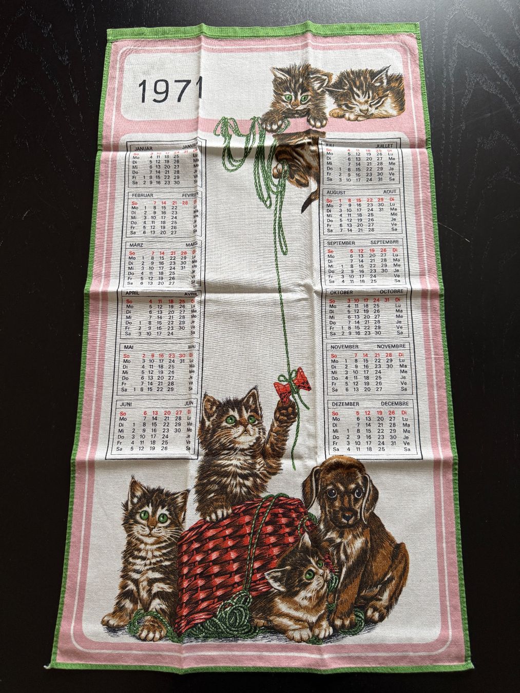 Calendari: Vintage Kalender 1971 mit süssen Kätzchen! – Usato da Erstfeld venduto da Mario_boe0