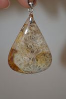 FOSSIL KORALL SILBER ANHÄNGER