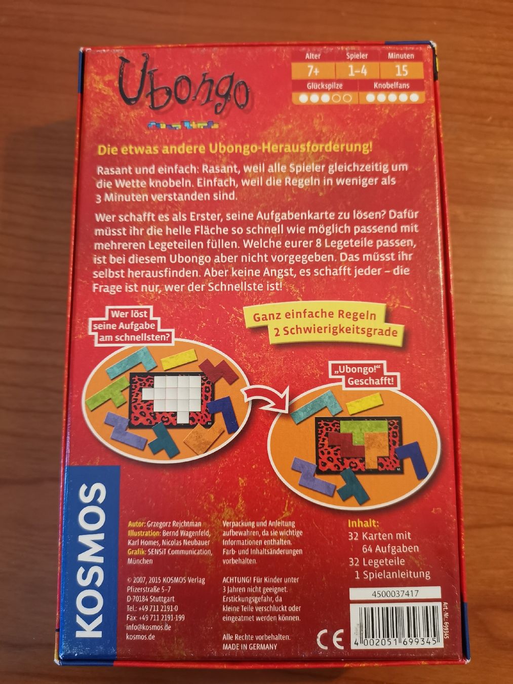Kosmos Giochi: Brettspiel Ubongo von Kosmos – Usato da Stans venduto da Findus7318 1