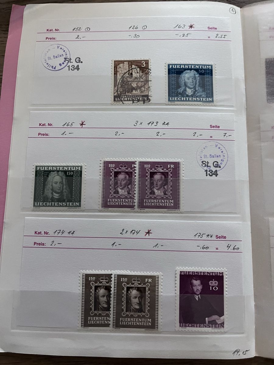 Tutti i francobolli: Briefmarken Auswahlheft Liechtenstein – Usato da Römerswil LU venduto da manuscha_ 6