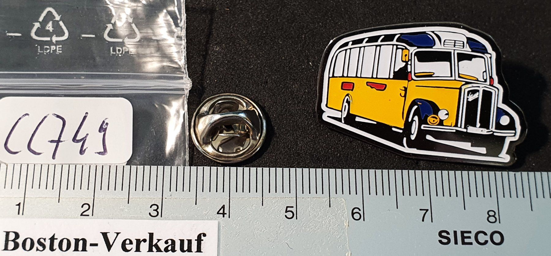 Saurer Placchette & Badge: CC749 - Pin PTT Postauto Saurer – Usato da Reinach BL venduto da Boston-Verkauf 2