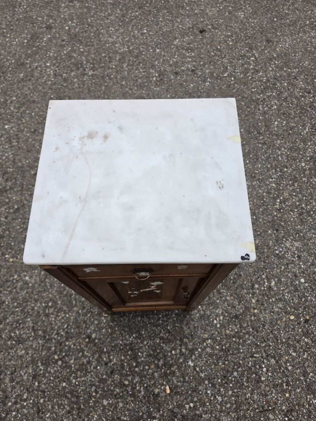Comodini: Antikes Lavabo-Möbel mit Marmorplatte, Vintage Look. – Usato da Mettlen venduto da elios0888 3