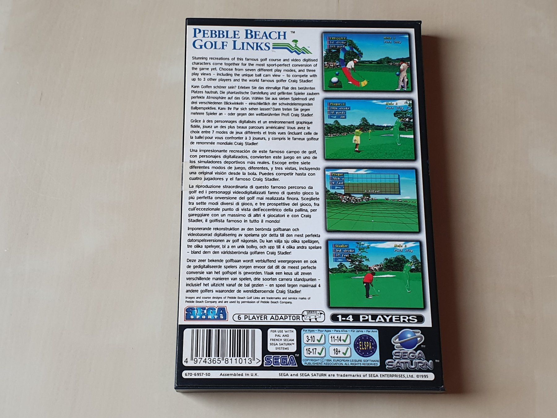 Sega Spiele: Pebble Beach Golf Links Sega Saturn – Gebraucht aus Stansstad von collectorsshop 1