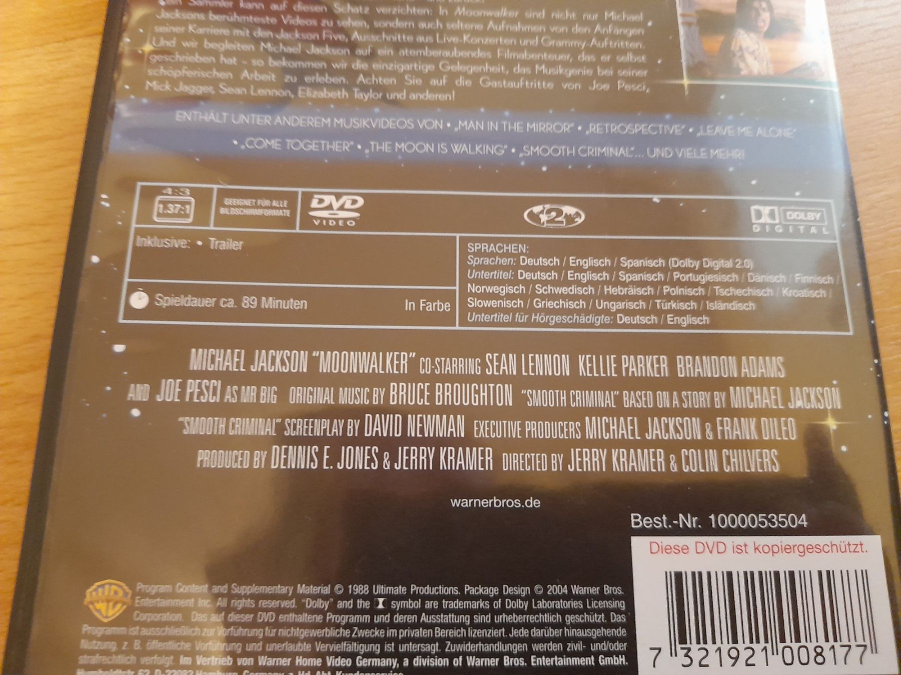 Tutti i DVDs: DVD Musikvideo Michael Jackson Moonwalker – Usato da Lustmühle venduto da chevi03 3