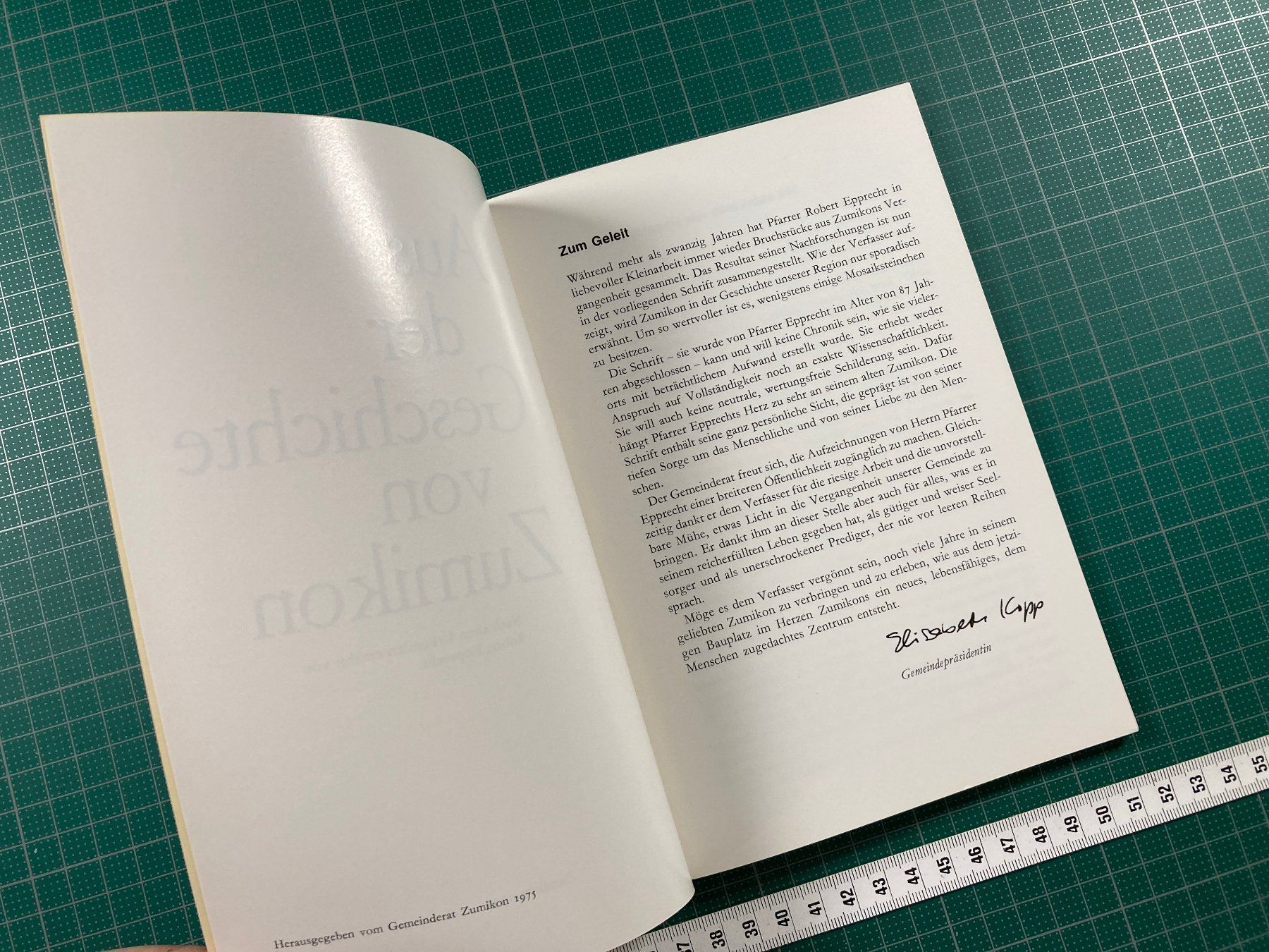 Bücher: Robert Epprecht: Aus der Geschichte von Zumikon – Gebraucht aus Lenzburg von fh1 1